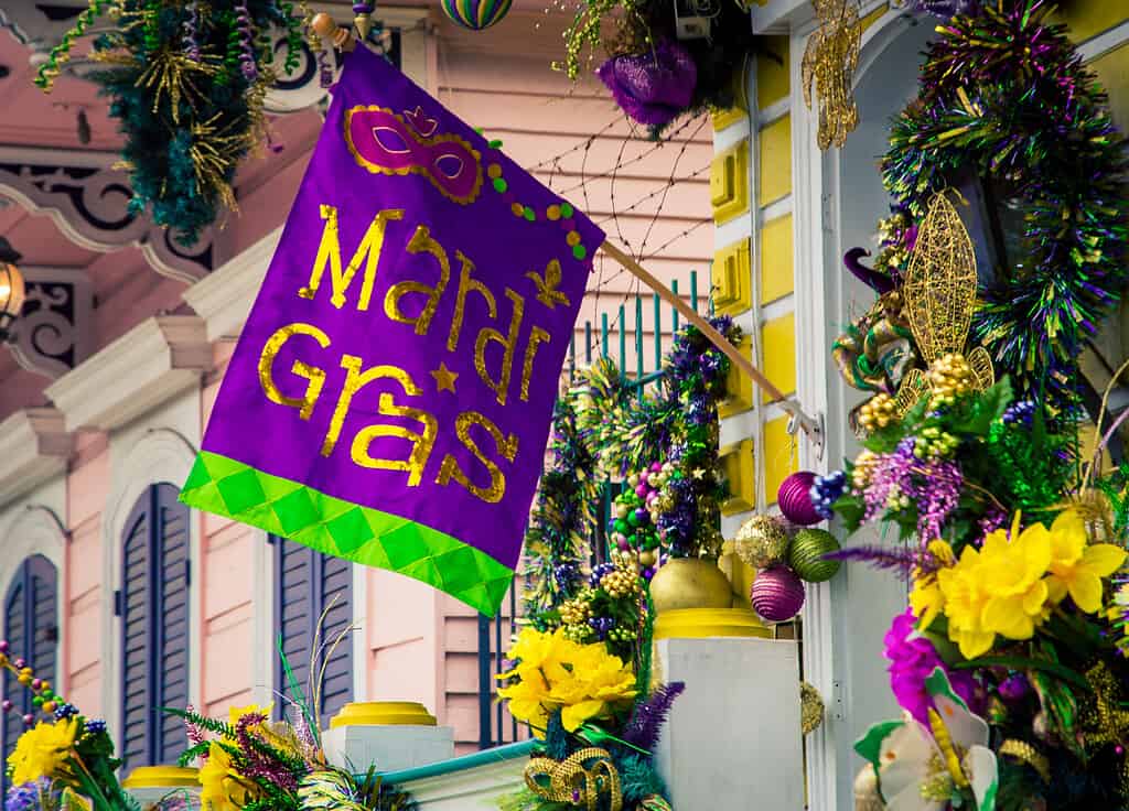 Decorazioni per il martedì grasso a New Orleans
