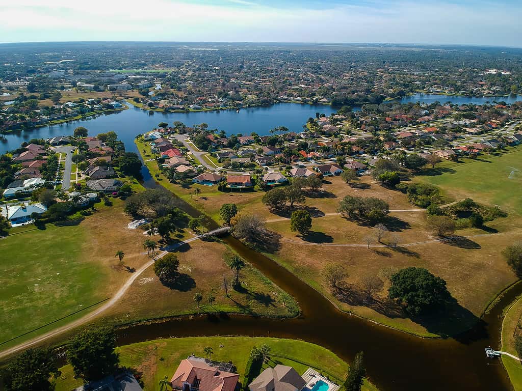 Fotografia con drone di Wellington in Florida