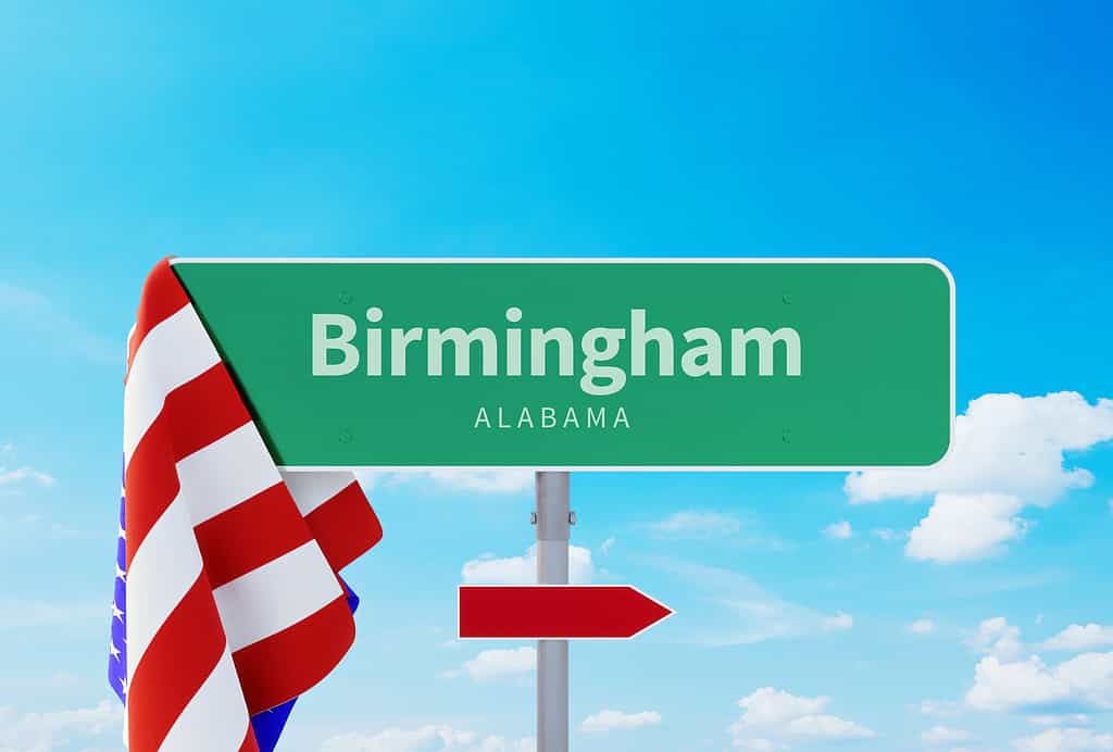 Birmingham-Alabama.  Segnale stradale o cittadino