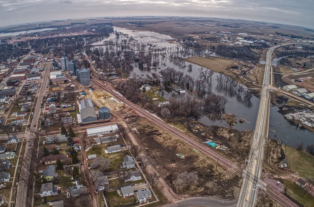 Dell Rapids è una piccola città nel Sud Dakota orientale colpita dall'inondazione del 2019 del fiume Big Sioux