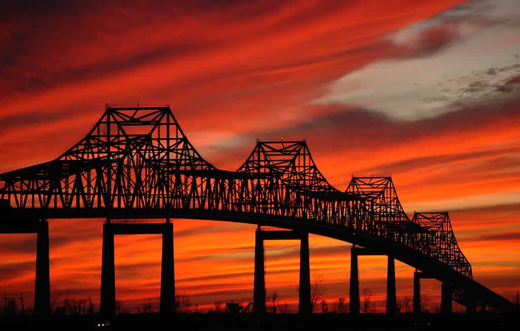 Il Sunshine Bridge in Louisiana è uno dei ponti più alti dello stato.