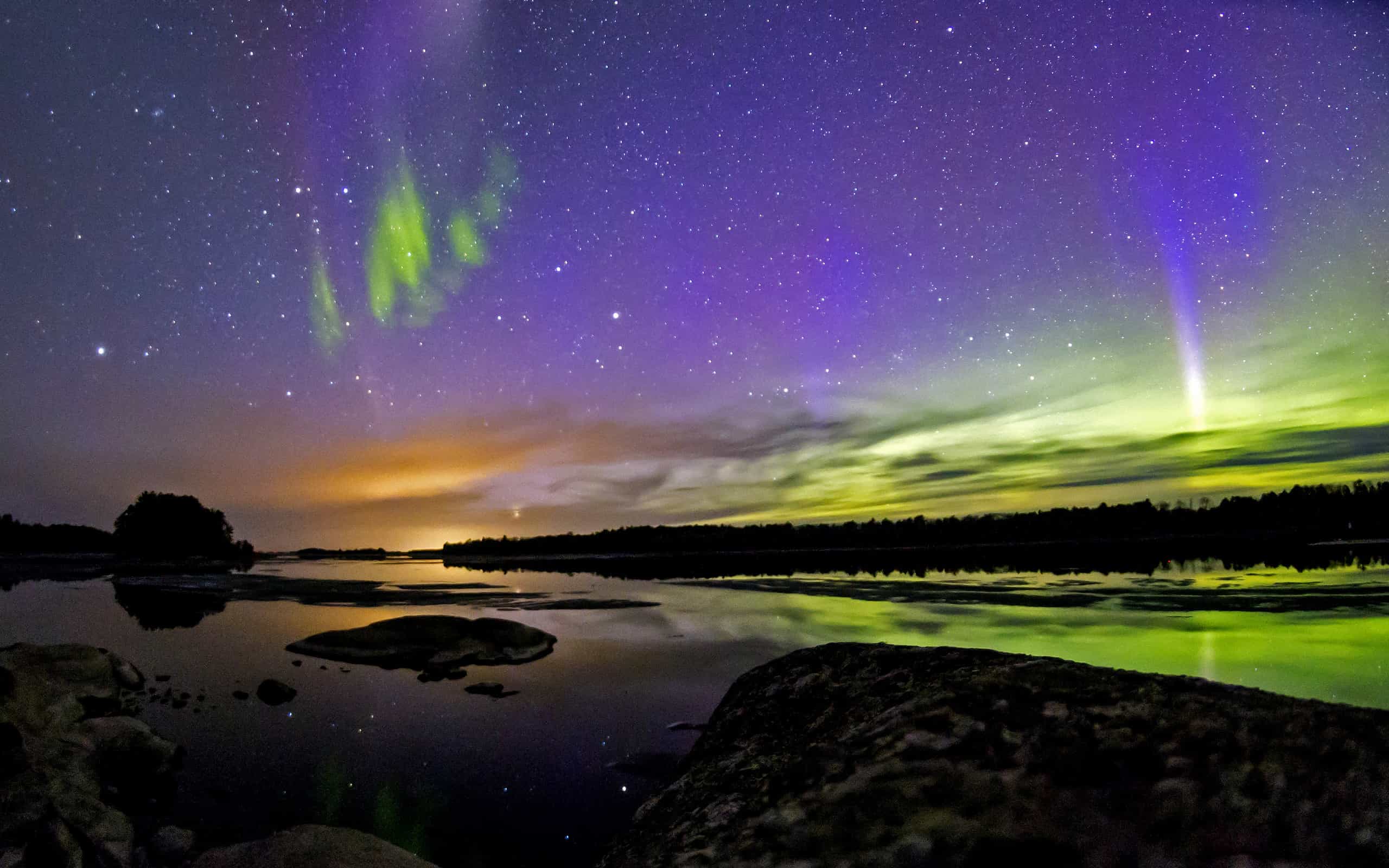 Aurora boreale nel Parco Nazionale Voyageurs