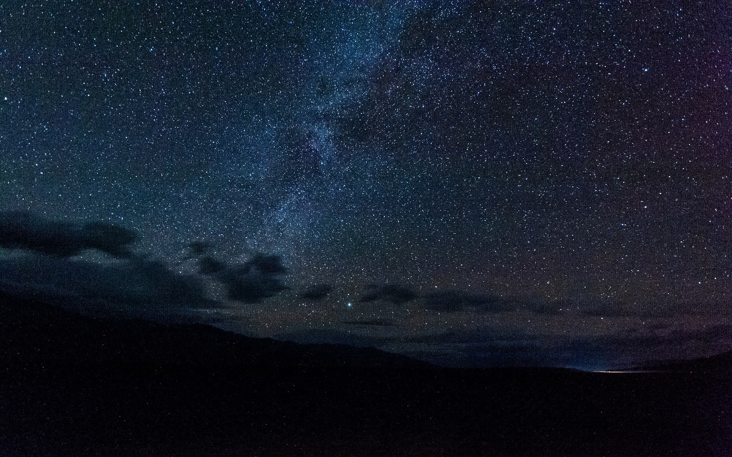 Cielo notturno sulla Valle della Morte