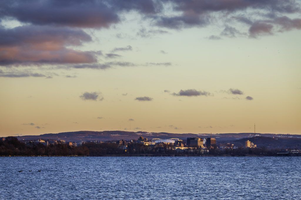 Tramonto, lago Onondaga, Siracusa