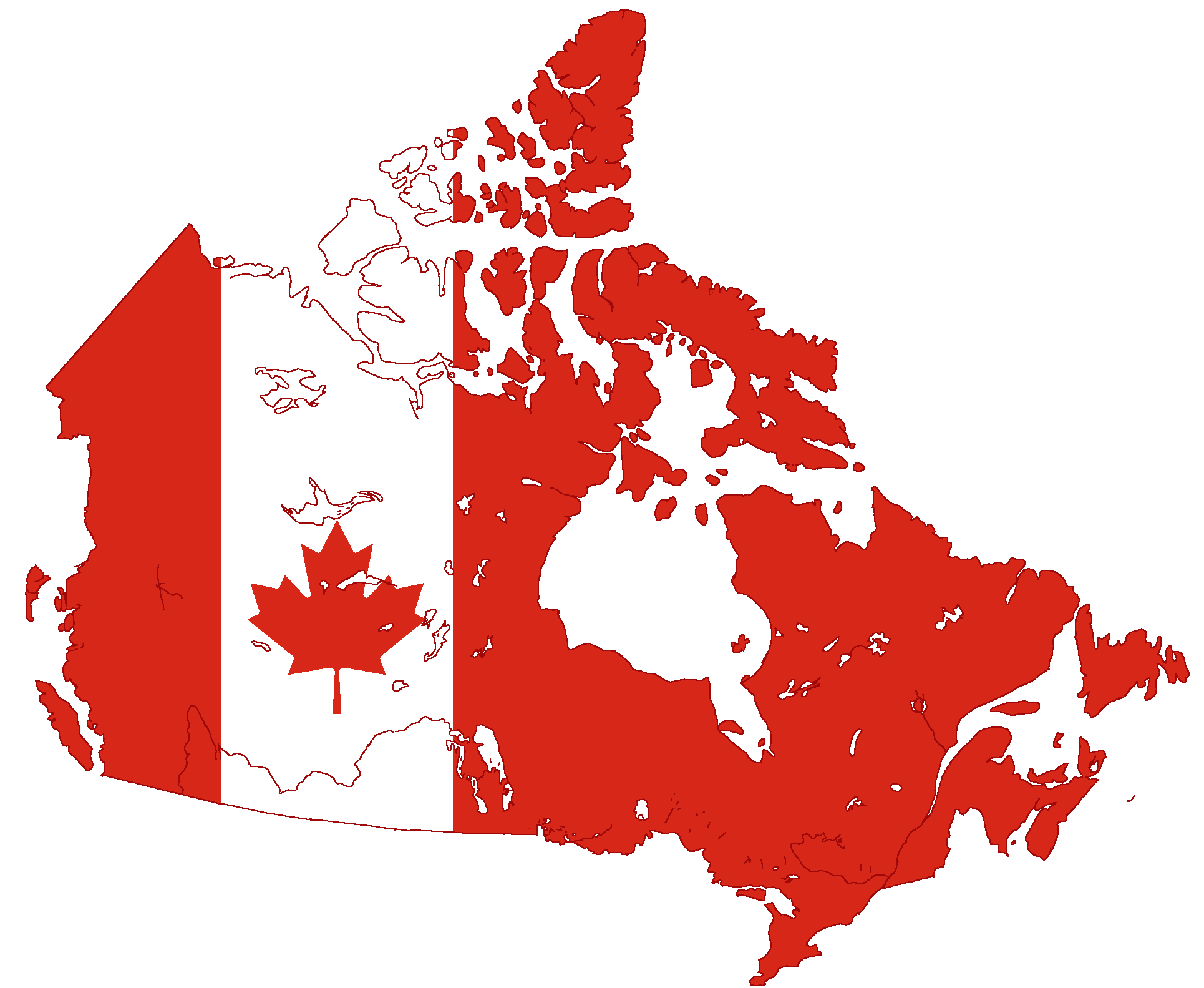 Mappa delle bandiere del Canada