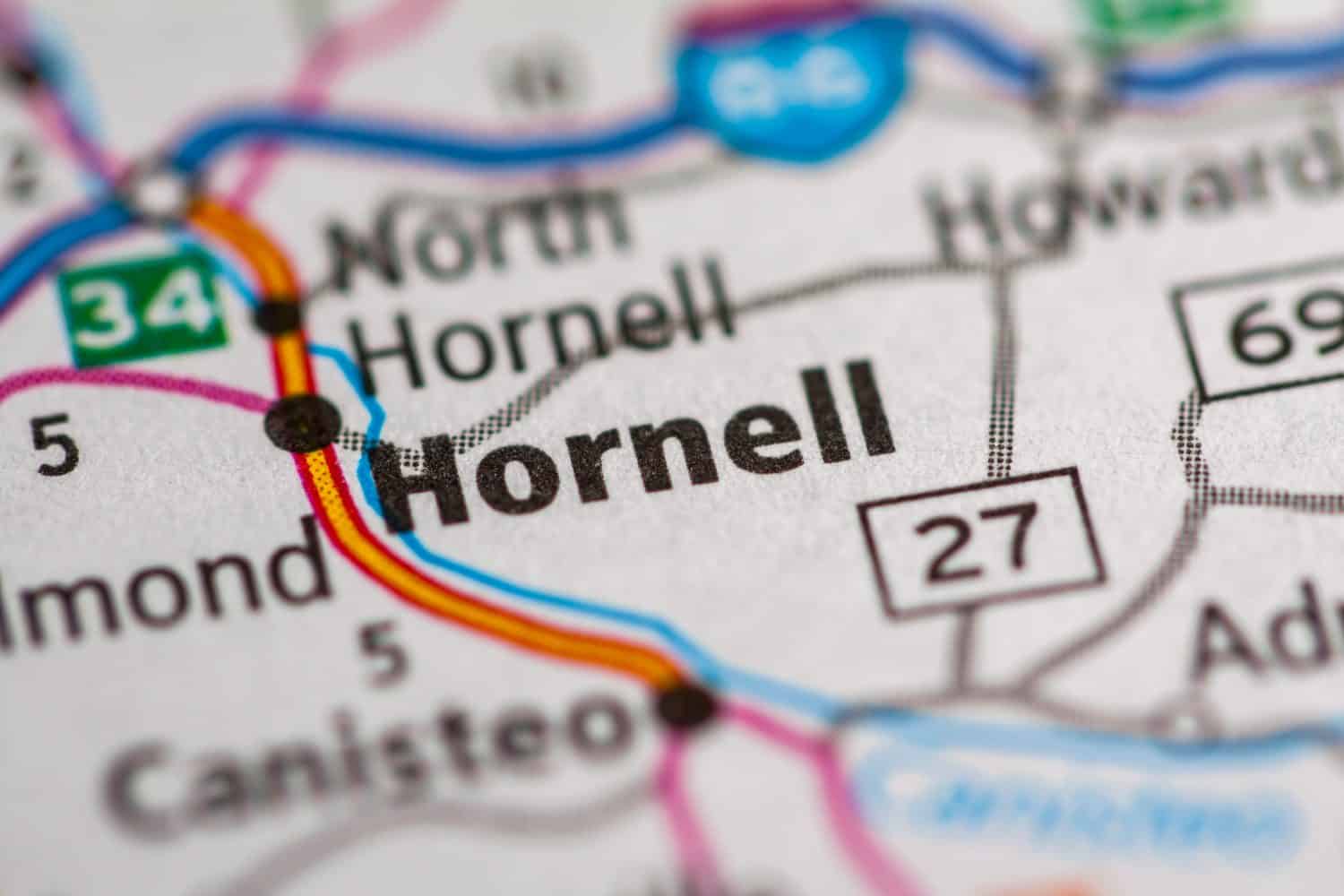 Hornell.  Stato di New York).  STATI UNITI D'AMERICA.