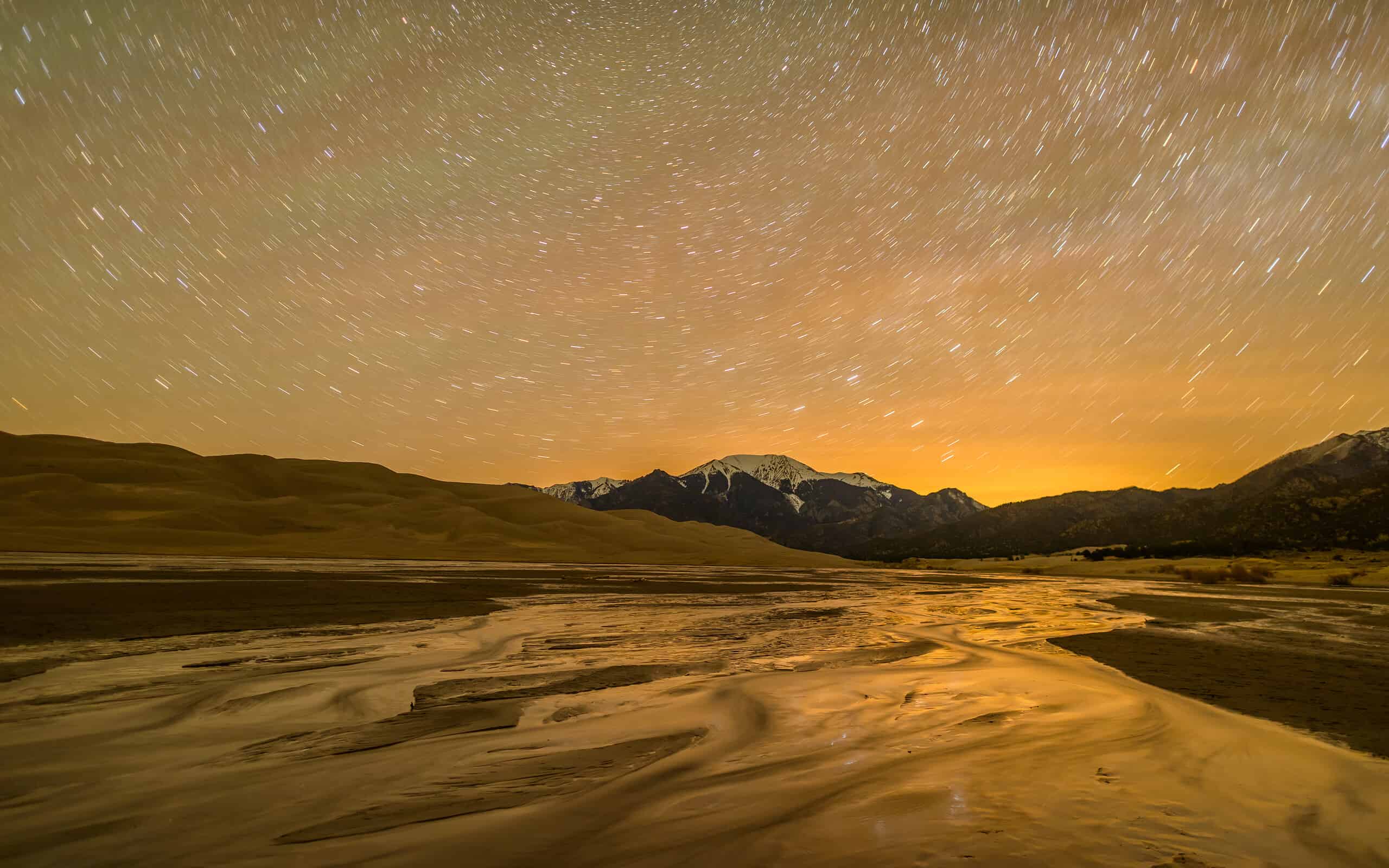 Notte di primavera al Parco nazionale e riserva di Great Sand Dunes