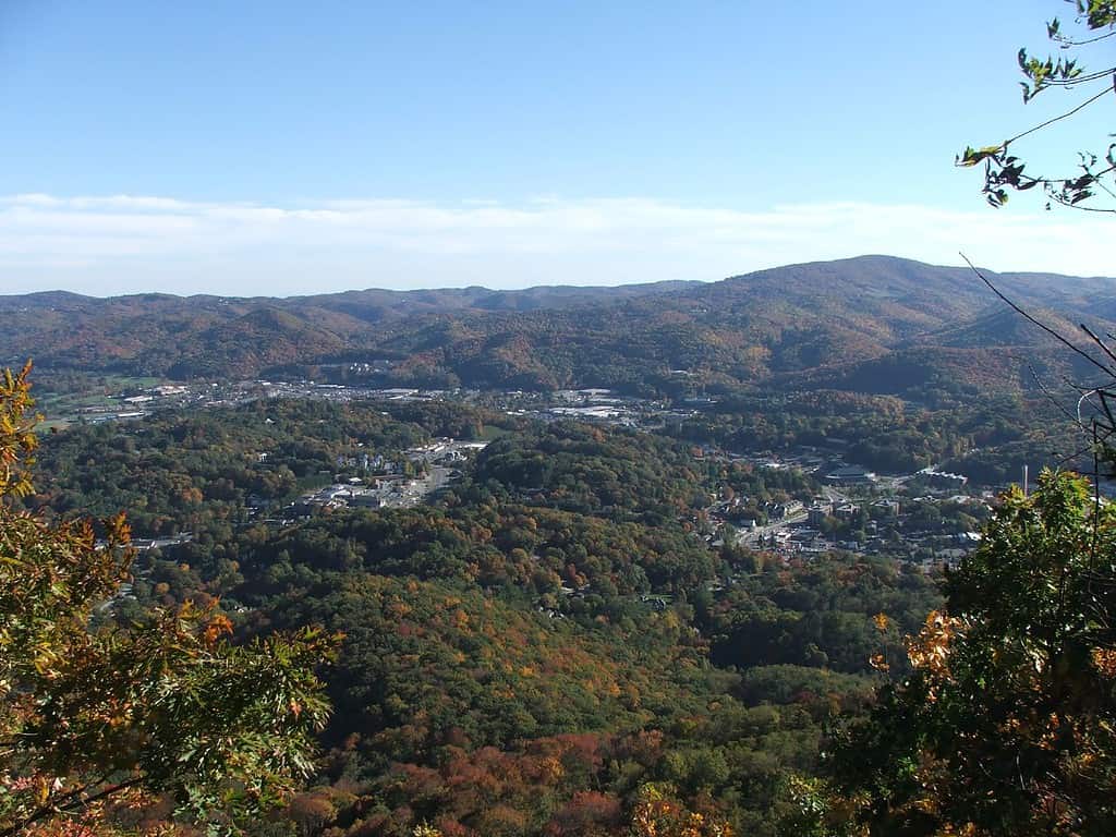 Boone, Carolina del Nord vista da Howard Knob Mountain.