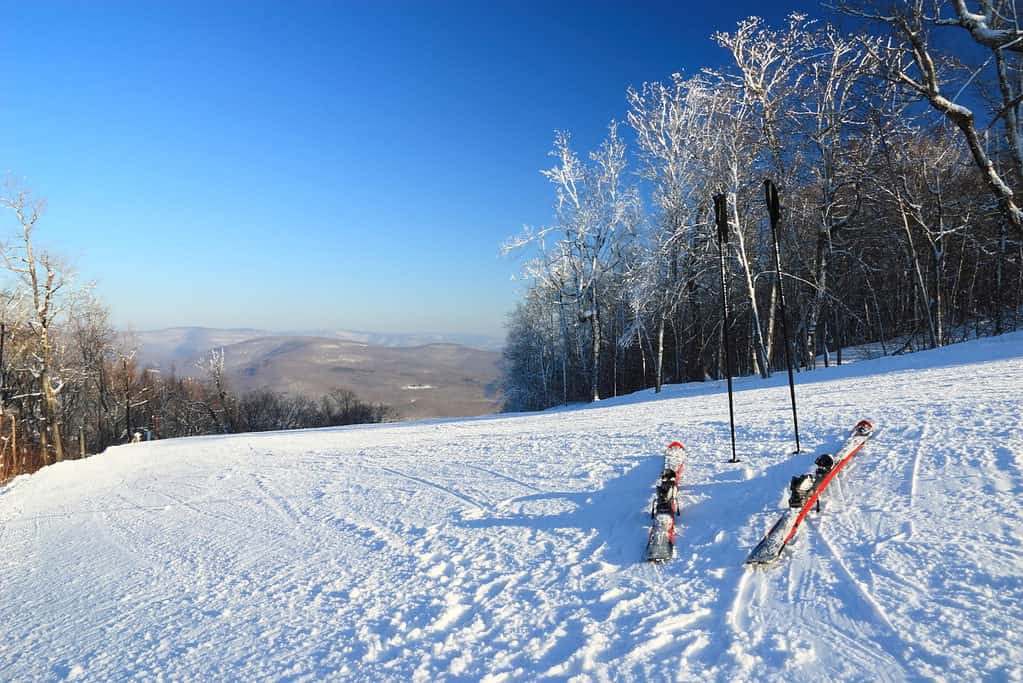 Sciare nelle montagne Catskills di New York