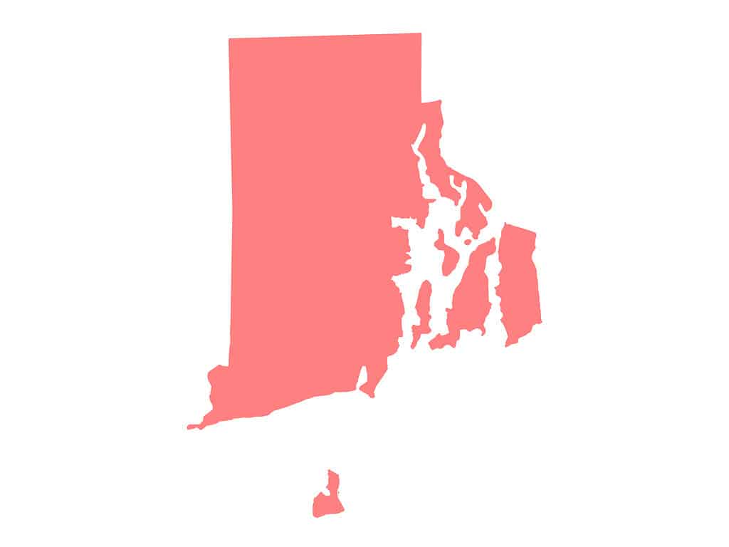 Mappa del Rhode Island