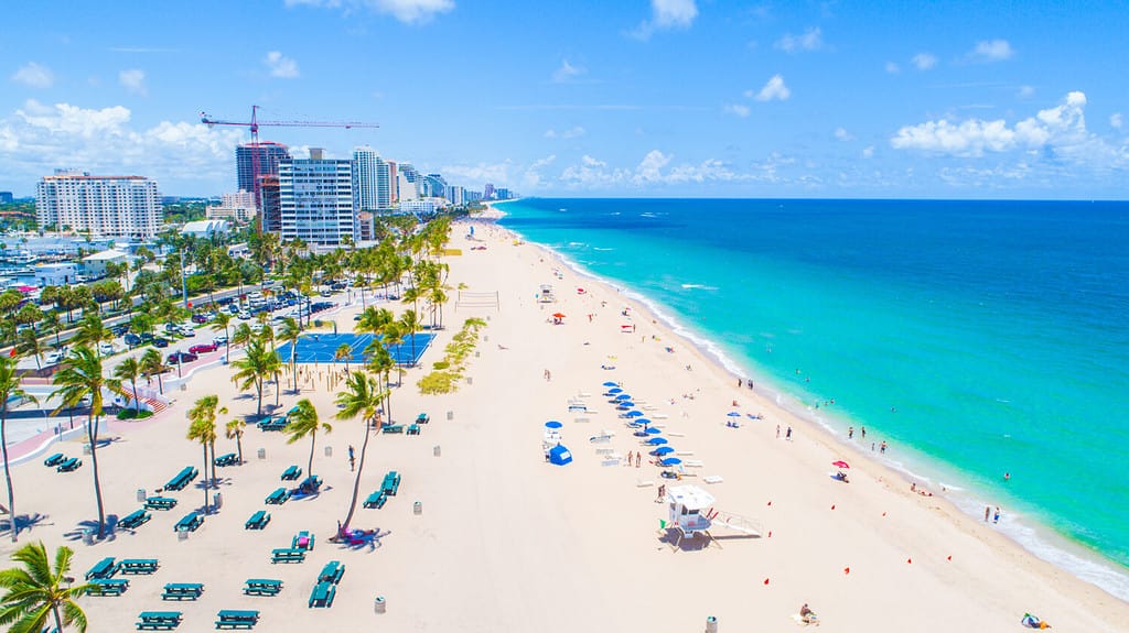 Spiaggia di Fort Lauderdale. Florida. Stati Uniti.