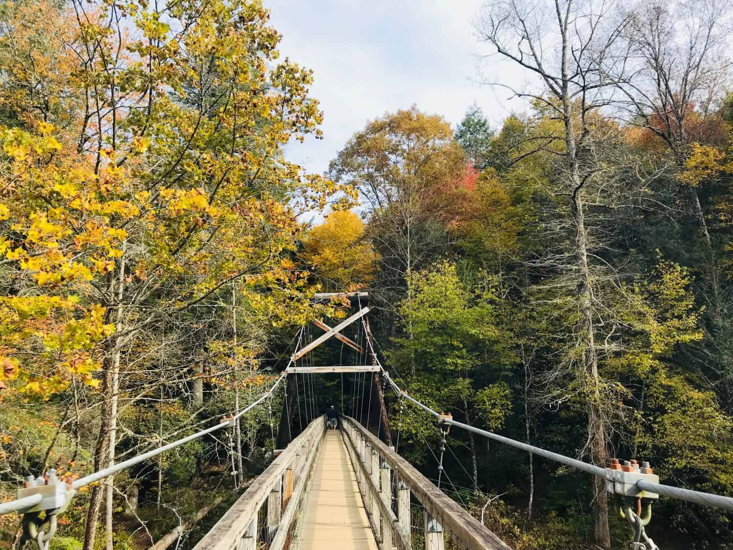 Ponte girevole sul fiume Toccoa