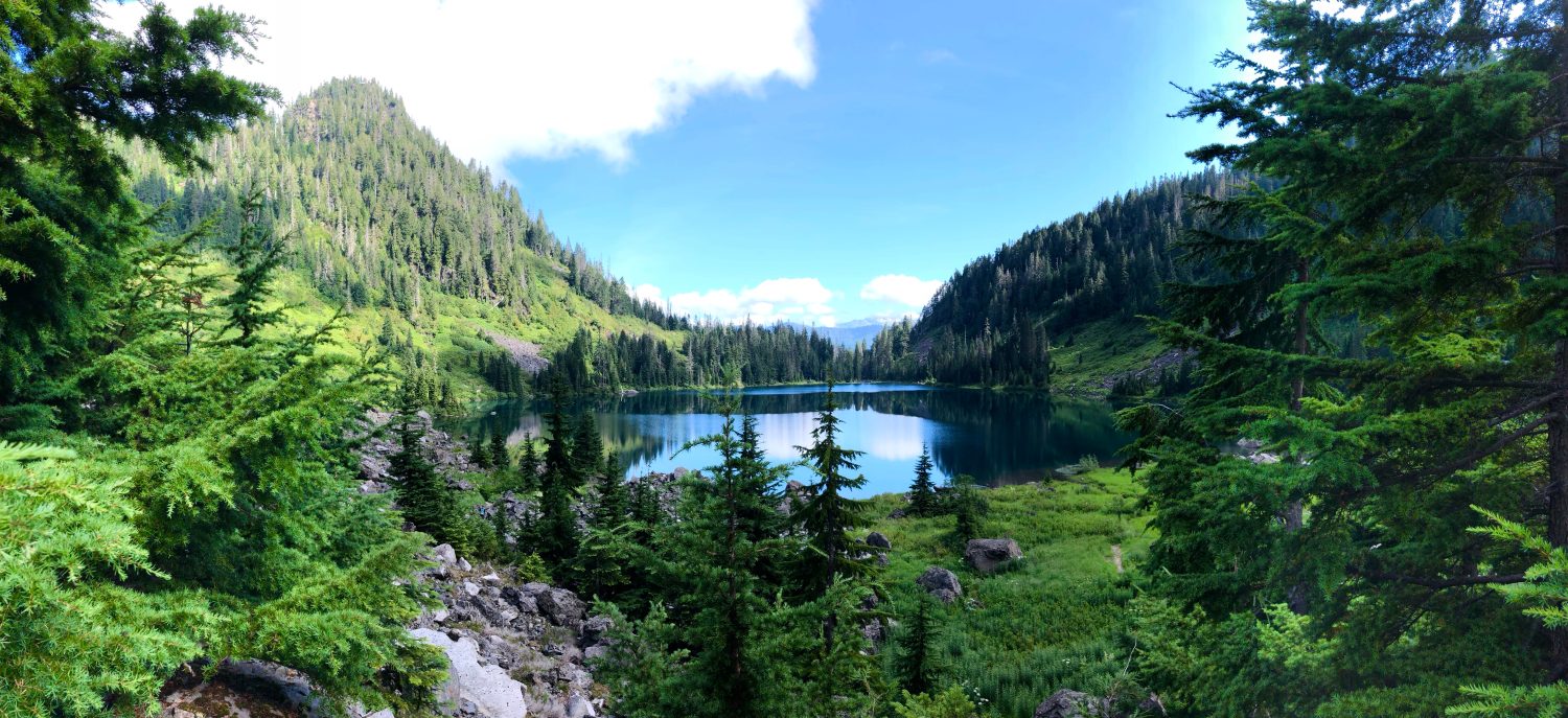 Viste sul Lago 22 nello Stato di Washington.  Sogni del Pacifico nordoccidentale.