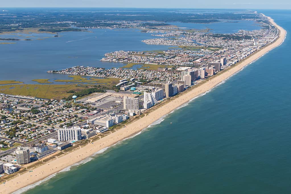 Veduta aerea di Ocean City, Maryland
