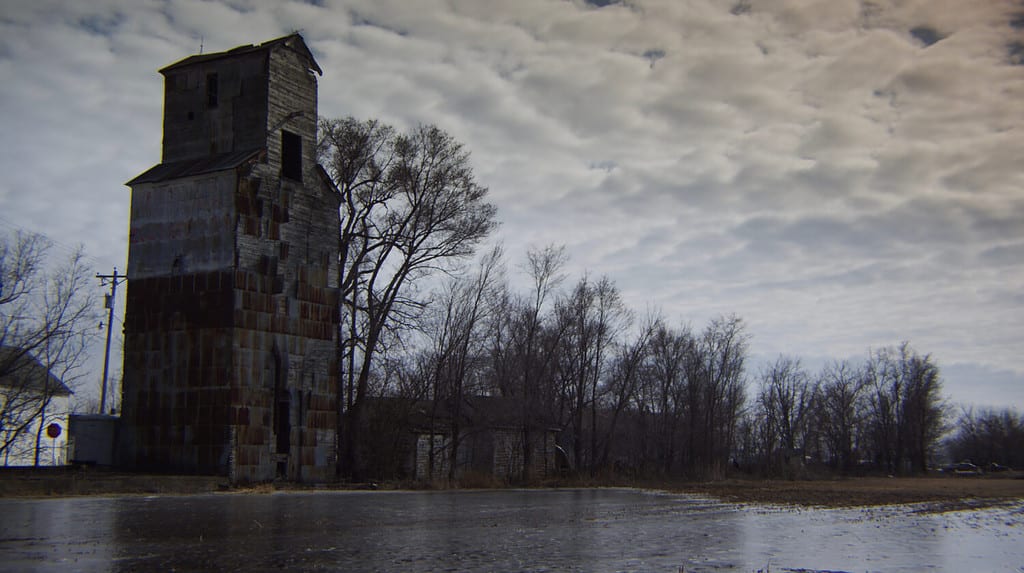 Mulino per cereali abbandonato - Iowa, inverno