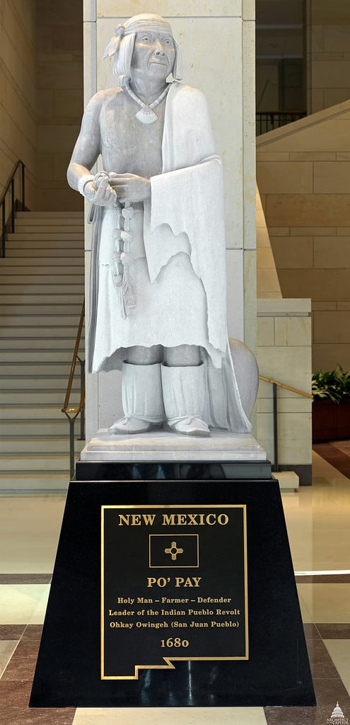 Po'pay (1630?-prima del 1692) Marmo del New Mexico di Cliff Fragua Donato nel 2005 CVC Emancipation Hall Campidoglio degli Stati Uniti