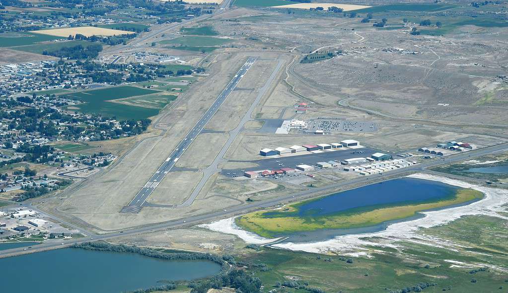 Immagine aerea dell'aeroporto regionale di Yellowstone