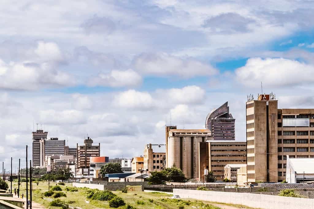 Lo skyline di Lusaka nello Zambia