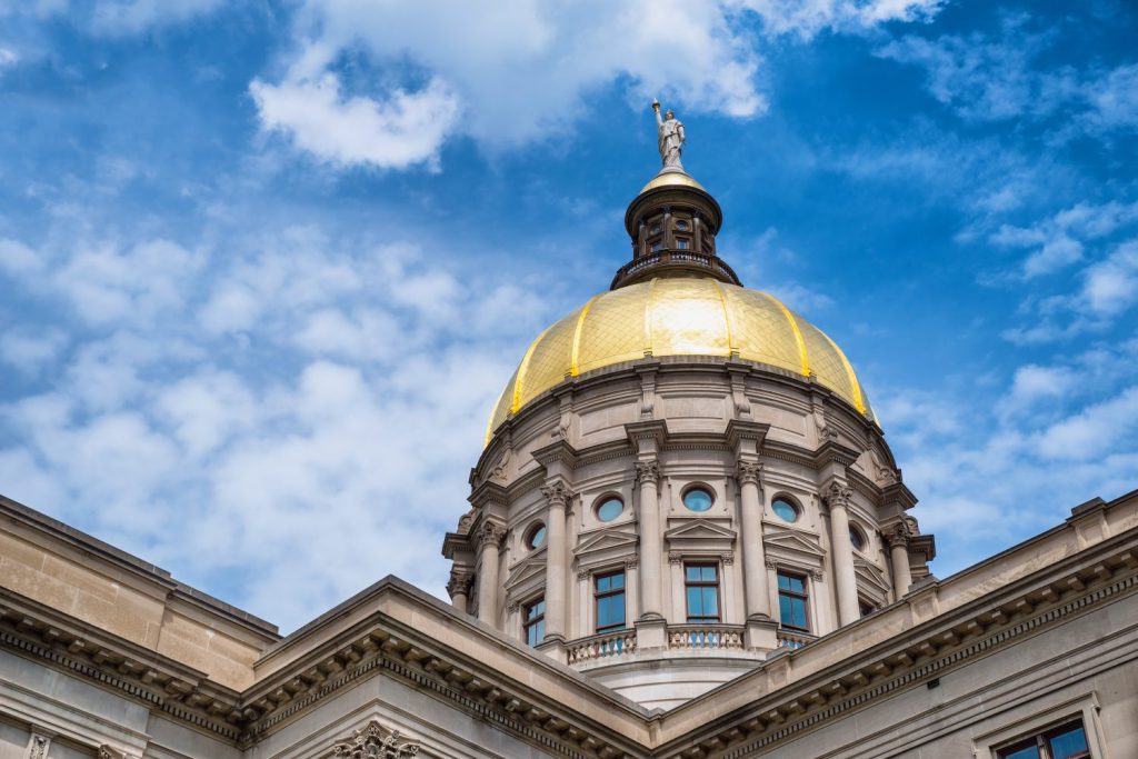 Cupola d'oro del Campidoglio della Georgia ad Atlanta