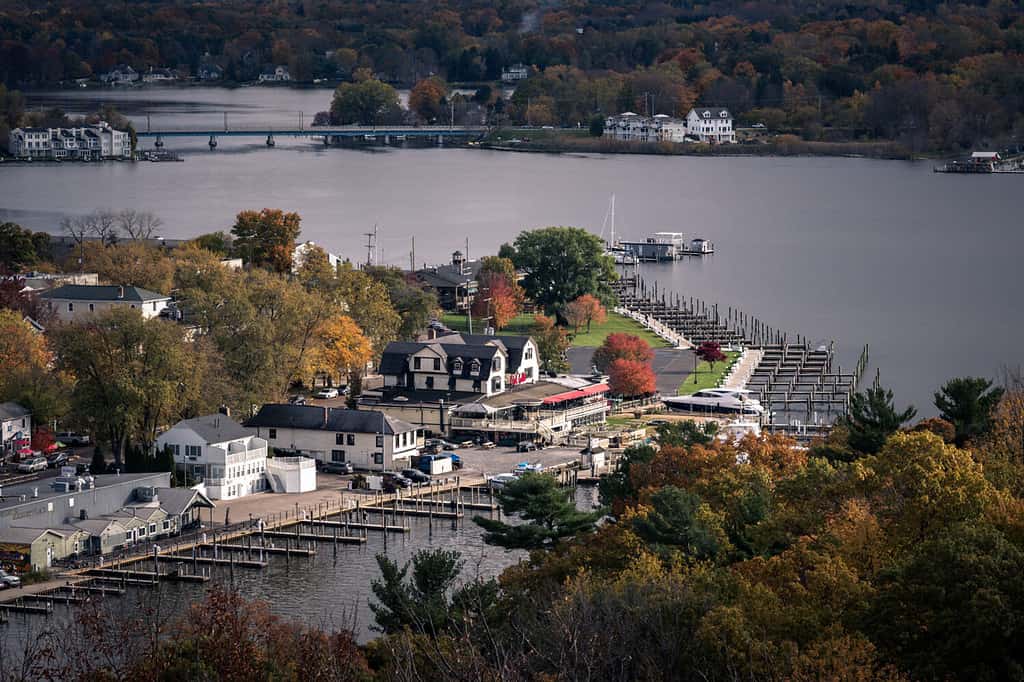 Veduta aerea di Saugatuck, Michigan