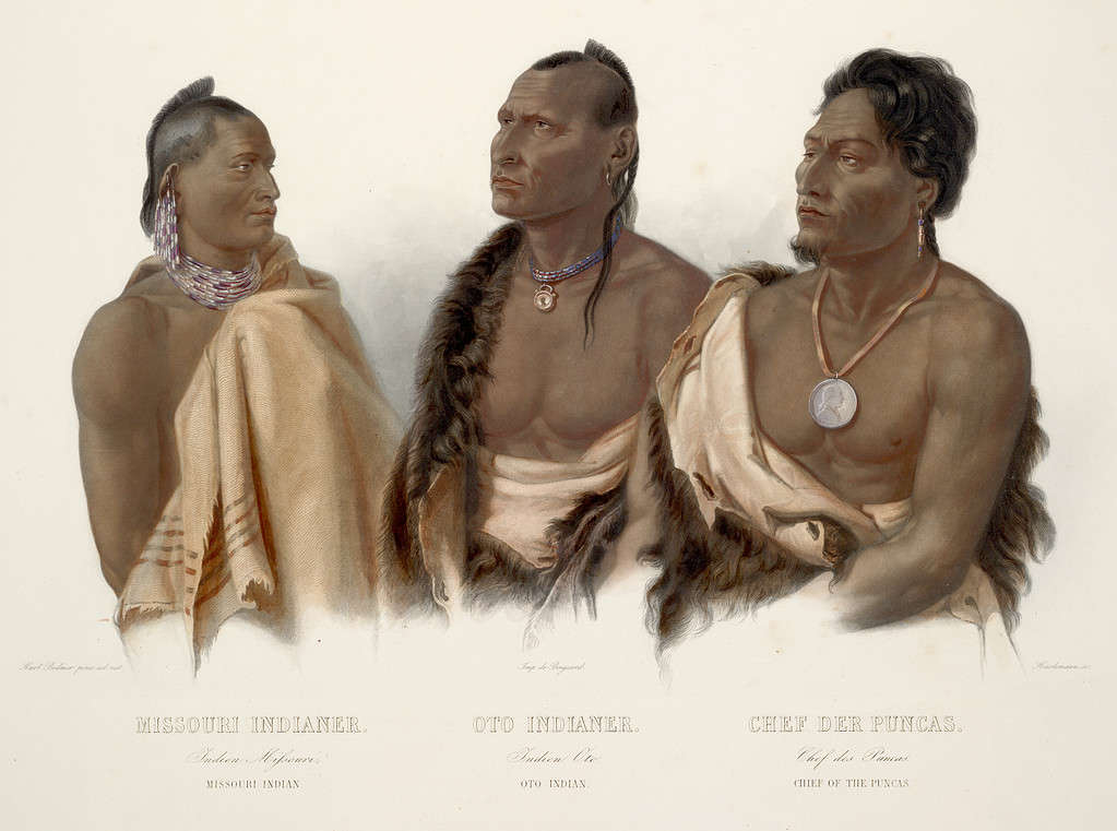Indiani Bodmer Missouria Otoe Ponca