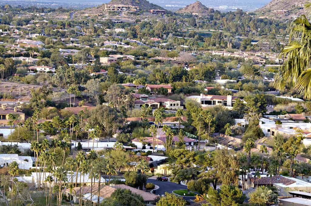 Phoenix, Arizona, paesaggio della Paradise Valley