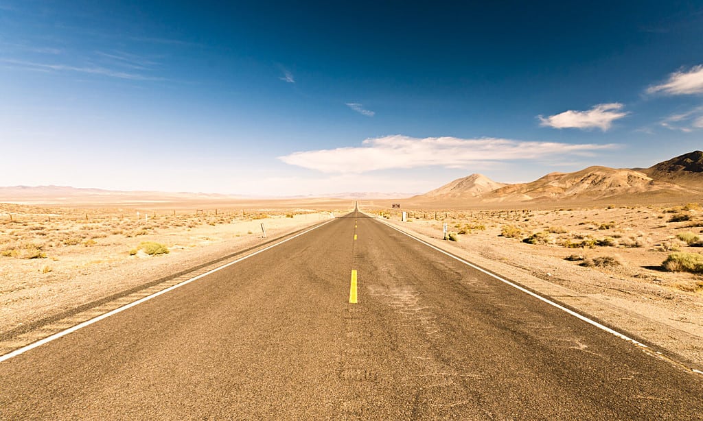 Strade infinite nel deserto dell'Arizona, Stati Uniti