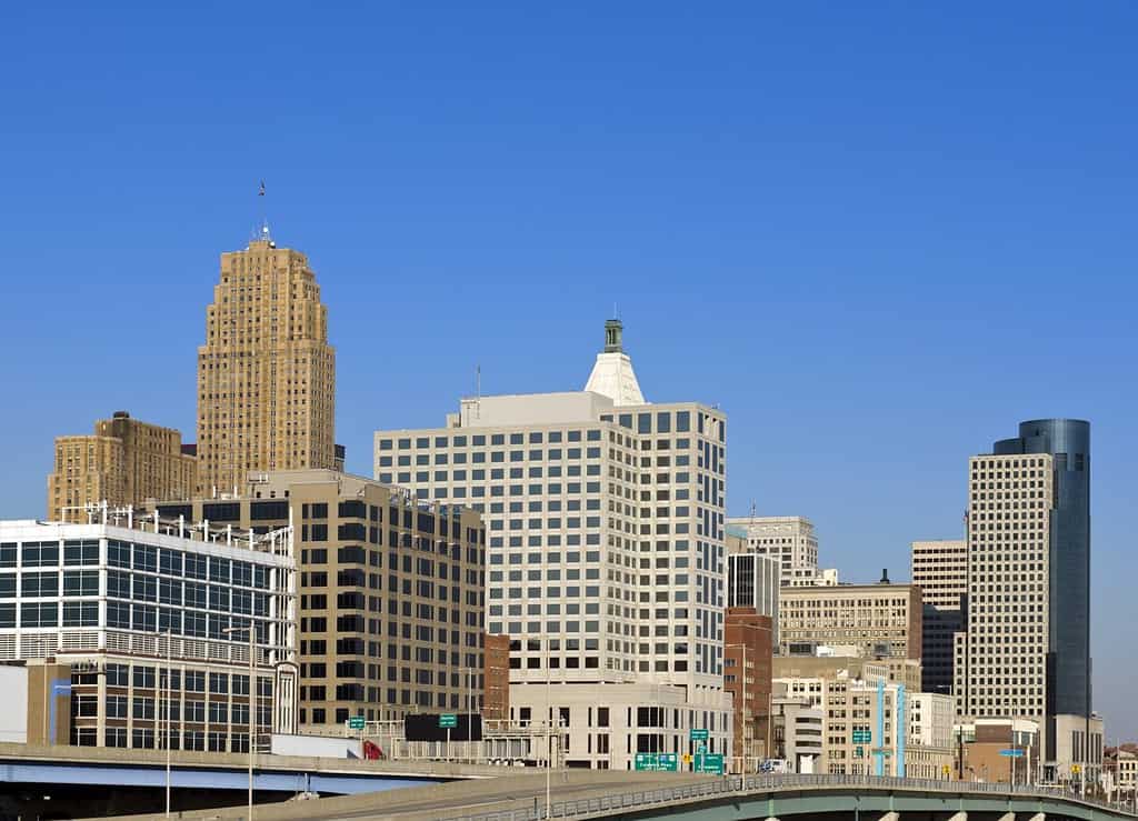 Una vista dello skyline di Cincinnati Ohio