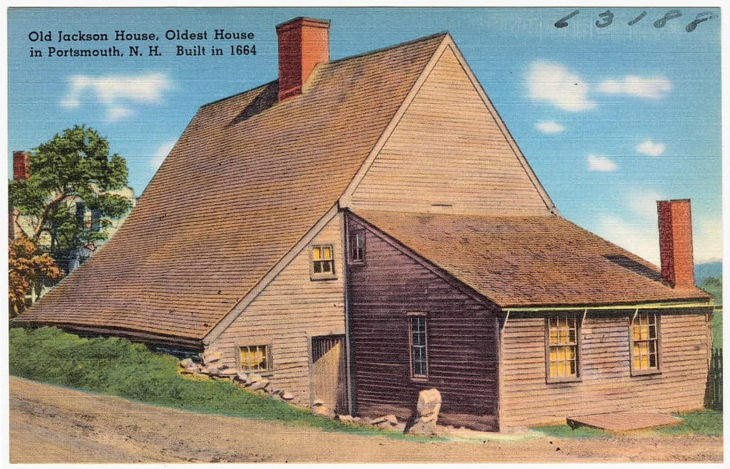 Una vecchia cartolina mostra la Richard Jackson House.
