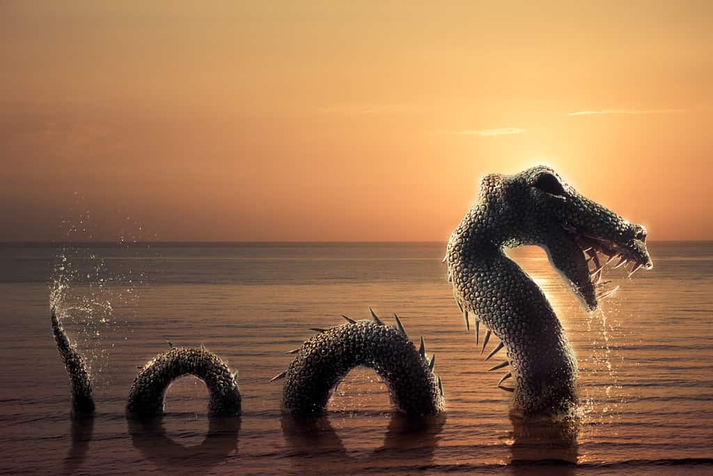 Foto composita del mostro di Loch Ness