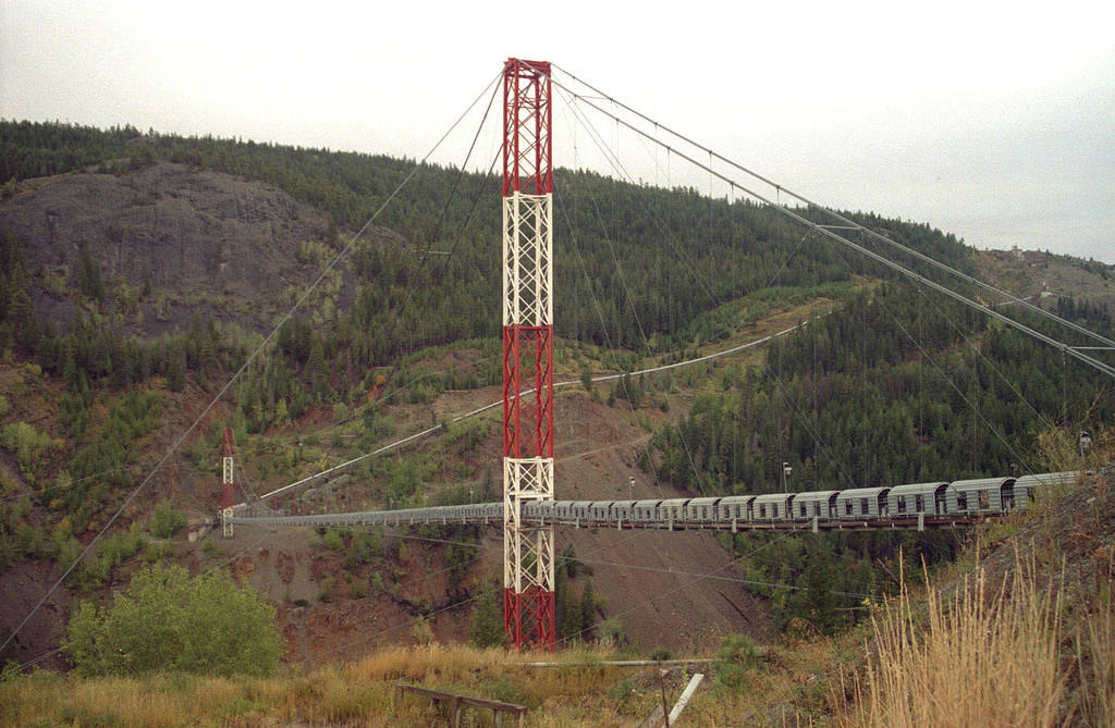 Immagine del ponte trasportatore di minerali Similkameen