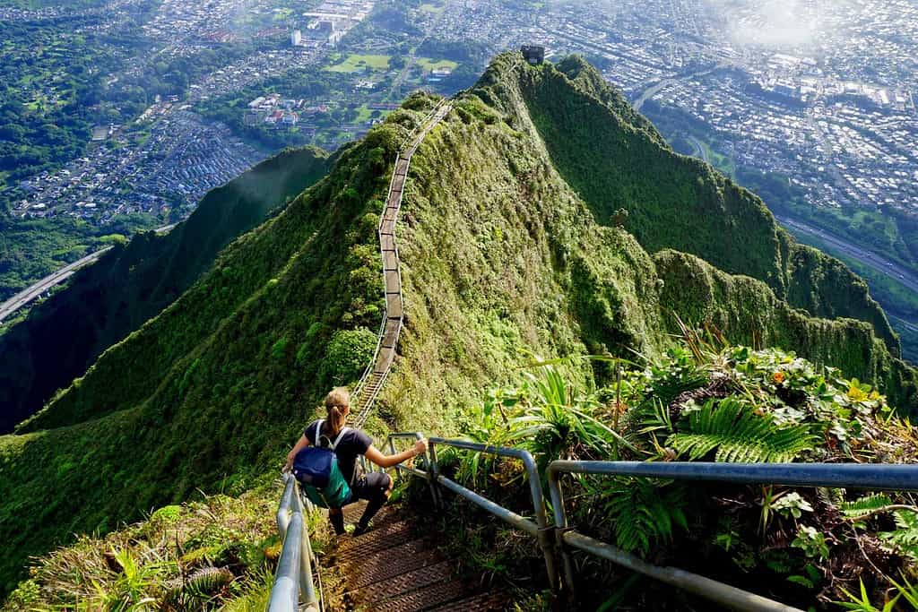 Stairway to Heaven, Haiku Stairs, Hawaii, Oahu, Stati Uniti