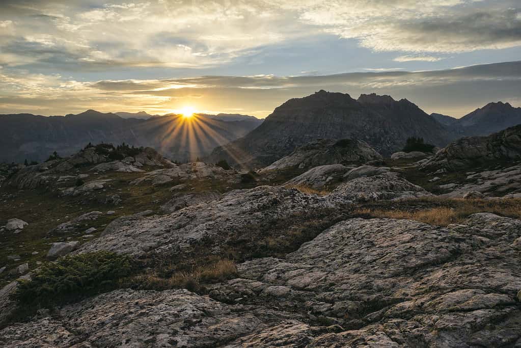 Alba nel deserto di Hunter-Fryingpan