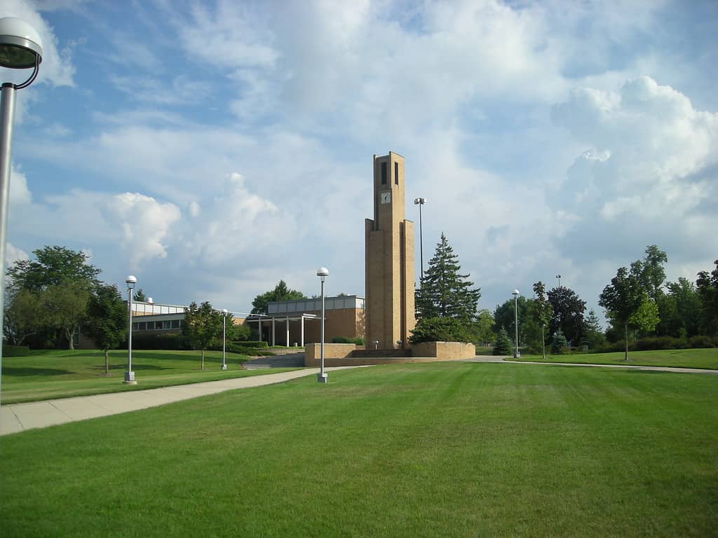Il campus centrale della Ferris State University a Big Rapids, Michigan