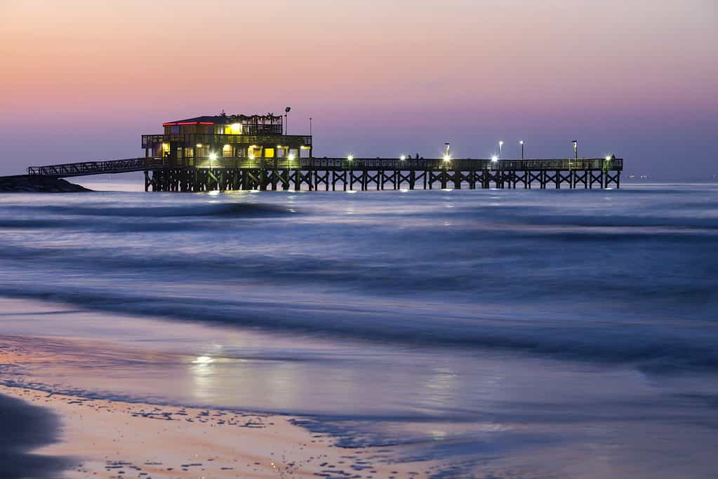 Molo di pesca a Galveston