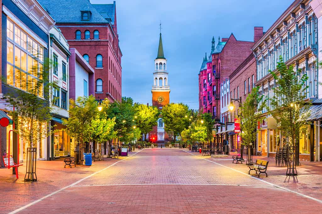 Burlington, Vermont, Stati Uniti al mercato di Church Street.