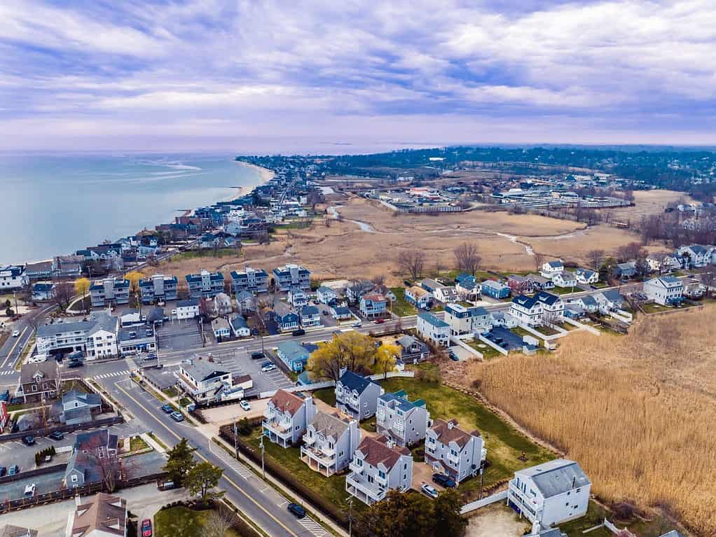 Comunità costiera e spiaggia Fairfield Connecticut