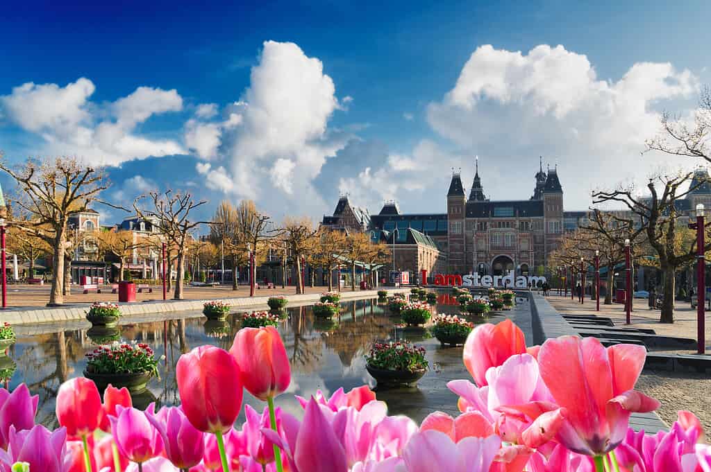 Rijksmuseum e statua Io sono Amsterdam