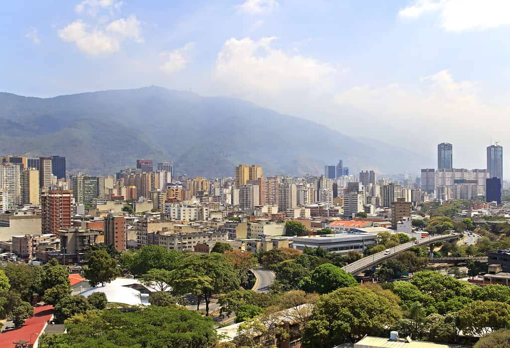 Skyline della città di Caracas.  Capitale del Venezuela