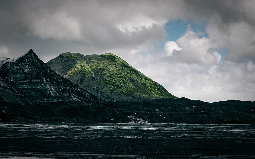 Paesaggio mozzafiato del vulcano Katla in Islanda