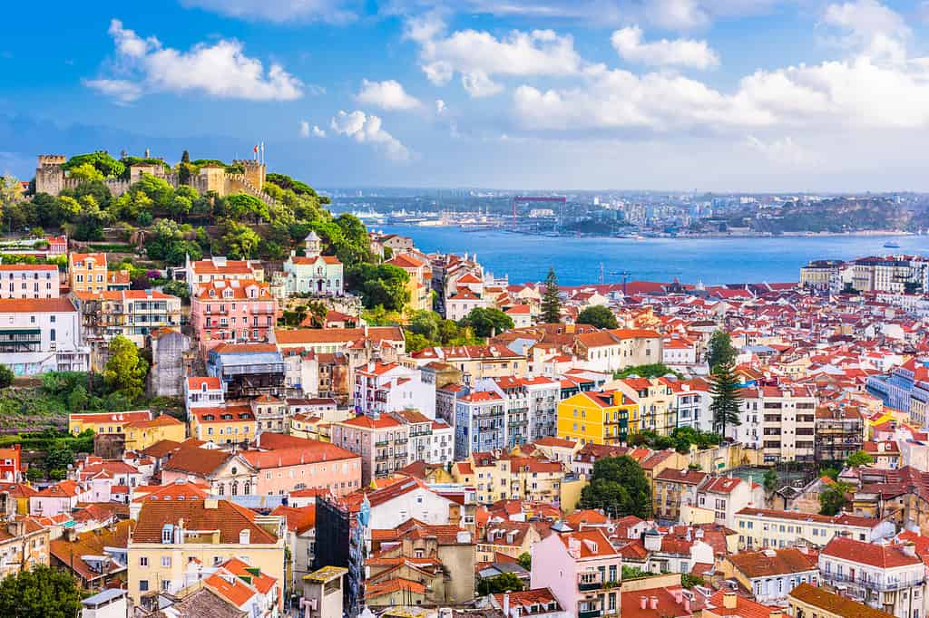Lisbona, Portogallo skyline della città
