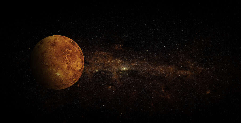 Venere sullo sfondo dello spazio.  Elementi di questa immagine forniti dalla NASA.