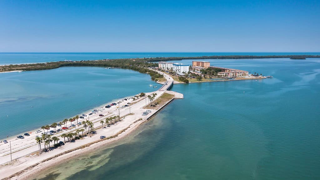 Parco statale di Dunedin Causeway Honeymoon Island in Florida