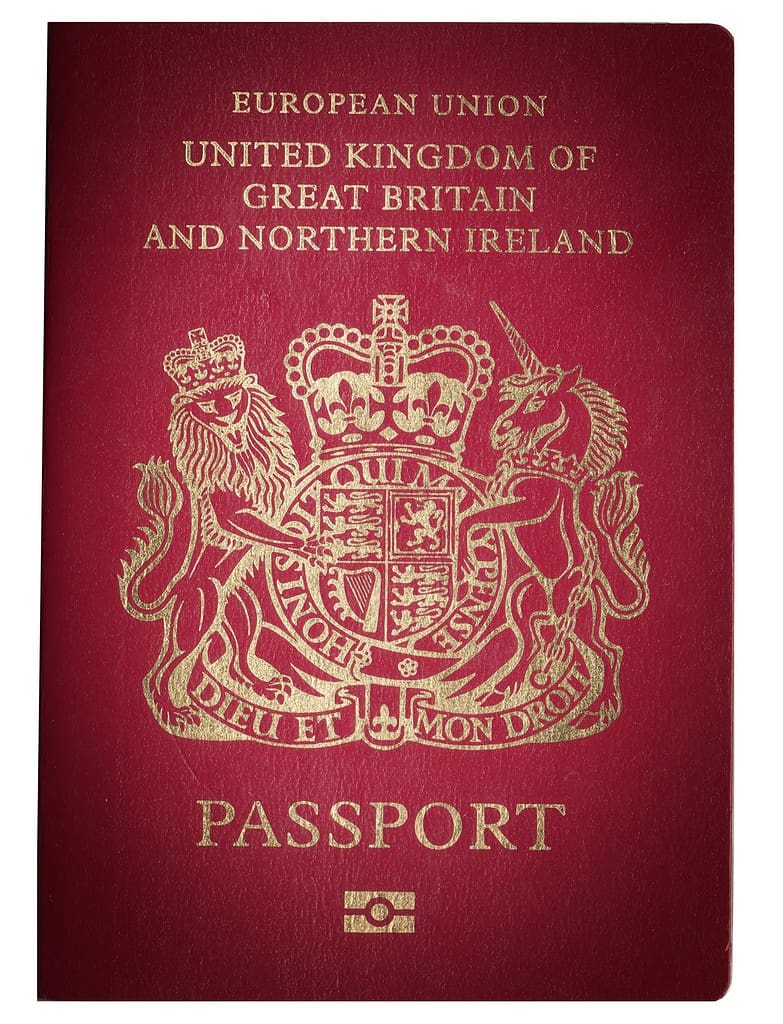 Passaporto del Regno Unito, della Gran Bretagna e dell'Isola del Nord