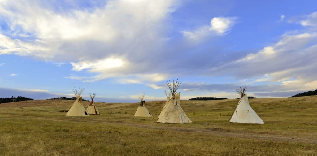 Teepee (tipi) usato dai nativi americani nelle Grandi Pianure e nell'ovest americano